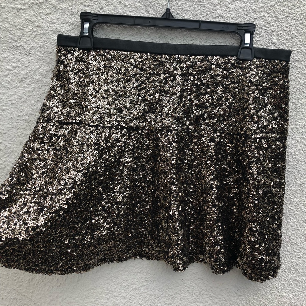 Express Skirt - Mini - Gold Sequin